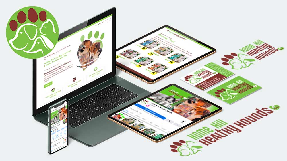 Home Hill Healthy Hounds Client Design Package by GGA Graphics